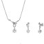 Juego de Gargantilla y Aretes de Plata con Circonitas – Elegancia Brillante